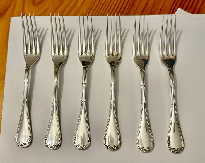 Christofle - 餐具套装 (6) - 鲁班斯·克鲁瓦斯 - 镀银