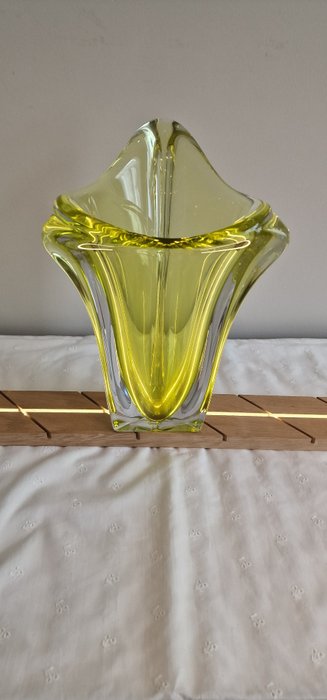 Val Saint Lambert René Delvenne - 花瓶 (1) -  冰河  - 水晶