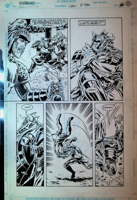 Dave Simons - Original page - DC - Dragonlance - 1989