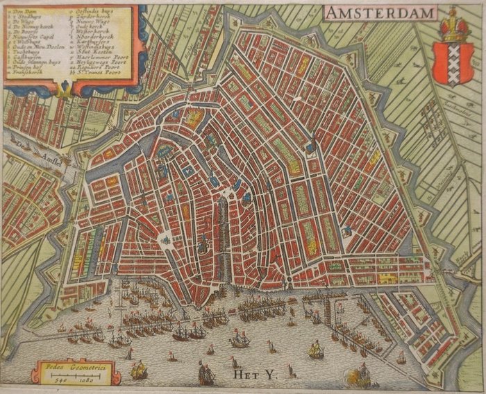 Niederlande, Stadtplan - Amsterdam - Amsterdam - ca. 1650