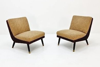 Armchair - A pair of Mid-century German lounge armchairs, 1960s