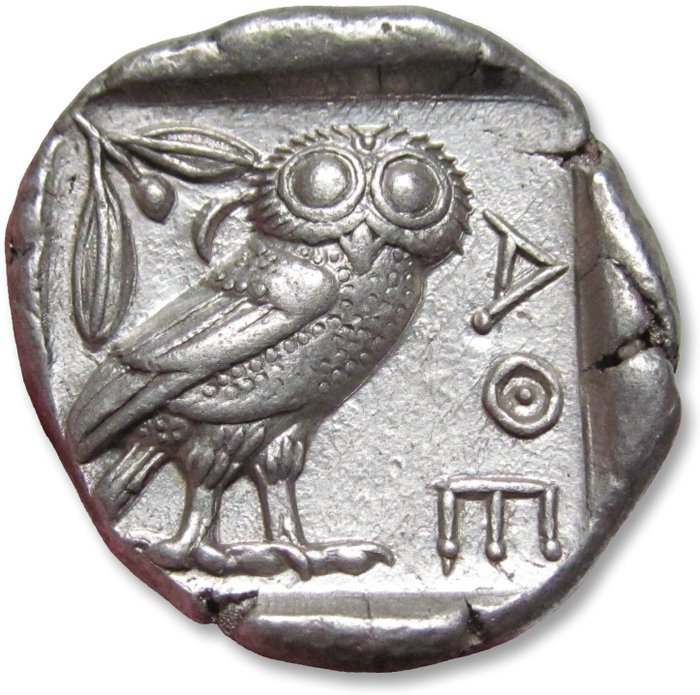 Attica, Athene. Tetradrachm 454-404 B.C. - beautiful high quality example of this iconic coin -