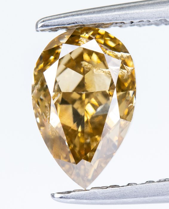 Diamant - 1.01 ct - Brun jaunâtre intense naturel fantaisie - SI2 *NO RESERVE*