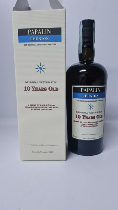 Reunion 10 years old Velier - Papalin - Original Vatted Rum 50%%  - b. 2023 - 70cl