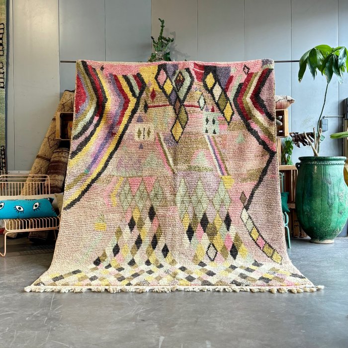Manifique Marokkaans Berber tapijt - Boujad Berber tapijt - Boheems tapijt - Marokkaans wollen - Vloerkleed - 300 cm - 215 cm