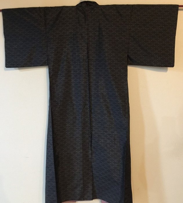 大島紬 OSHIMA TSUMUGI / Japanese Vintage kimono 着物 - Selyem - Japán - Shōwa period (1926-1989)