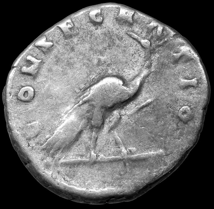 Romeinse Rijk. Faustina I († 140/1 n.Chr.). Denarius "Peacock" CONSECRATIO