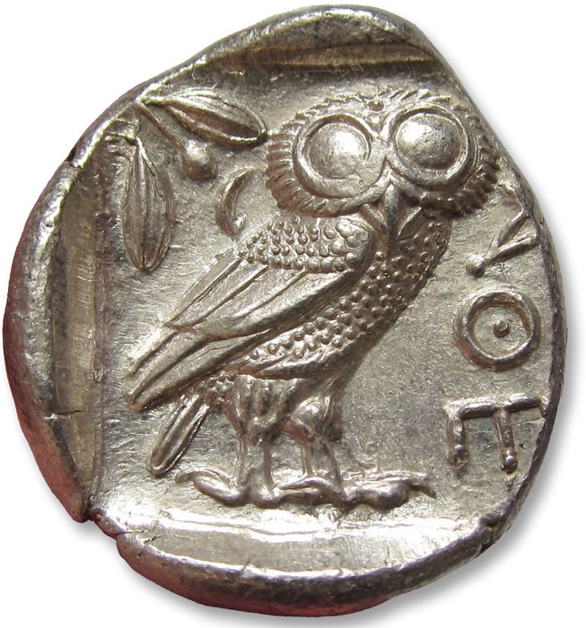 Attica, Atenas. Tetradrachm 454-404 B.C. - beautiful high quality example of this iconic coin - very sharply struck owl