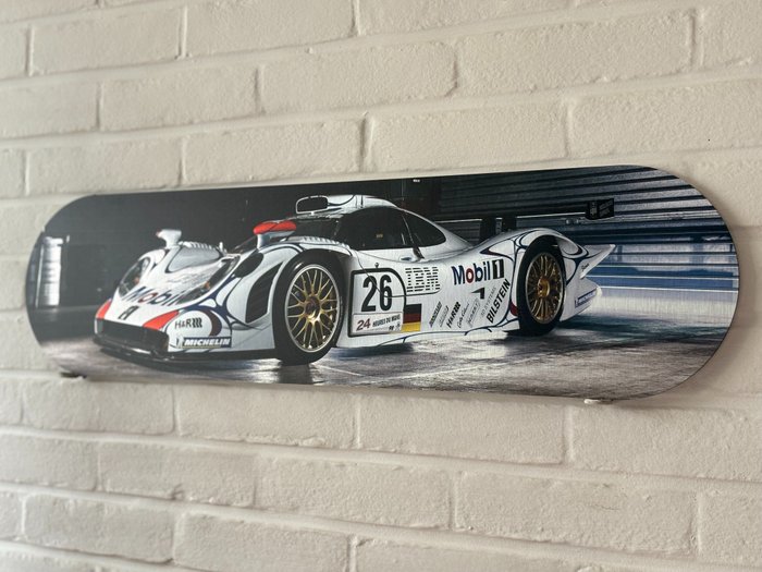 Impressão publicitária do Porsche 911 GT1 '98 Le Mans em alumínio - Porsche
