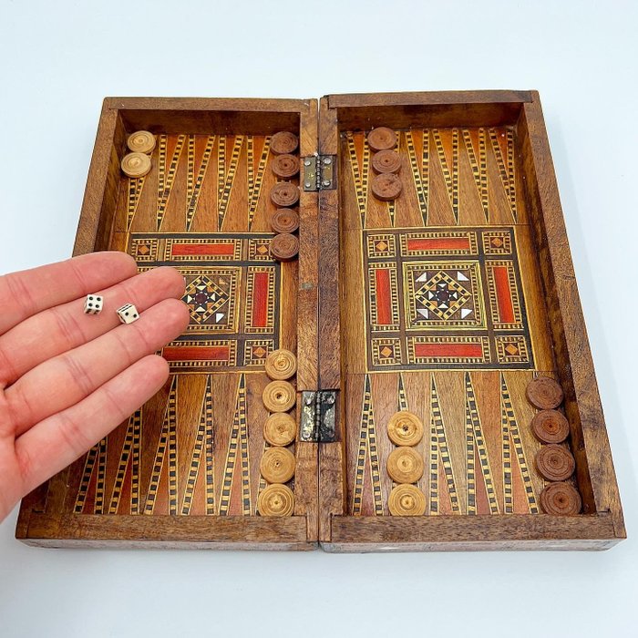Gra w backgammona - Drewno - Turcja - XX wiek