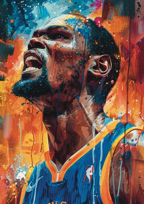 金州勇士 - NBA - Kevin Durant | Golden State Warriors Graffiti Edition  Limited Edition 2/5 w/COA - 2023 Artwork 