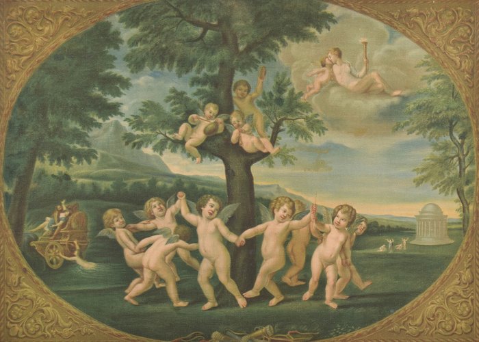 Francesco Albani (1578-1660), After - Dancing amorini in a landscape with venus
