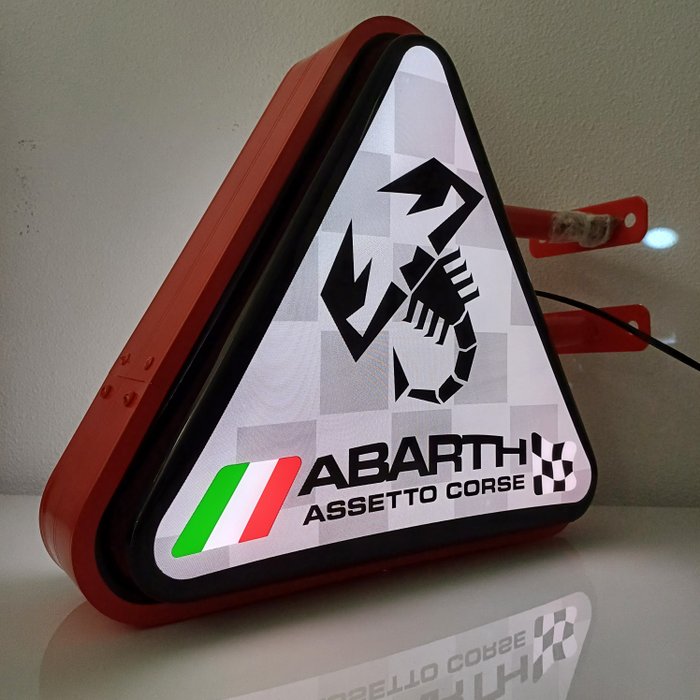 Abarth Racing Wandbord - Lichtbak - Φωτεινό κουτί - Μέταλλο