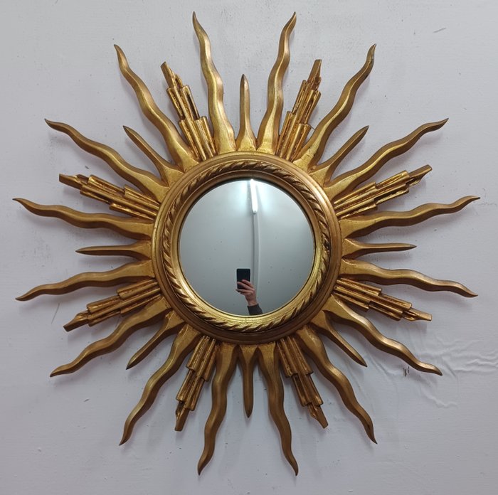 Espelho  - Madeira, espelho de sol bruxa