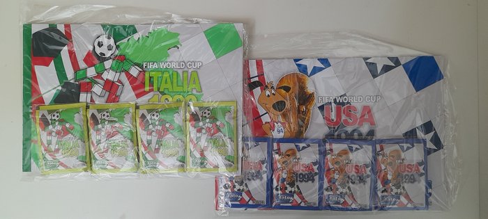 Tato Stickers - WC Italy 90, WC USA 94 - Marco van Basten, Diego Maradona - 254 Empty album + complete loose sticker set