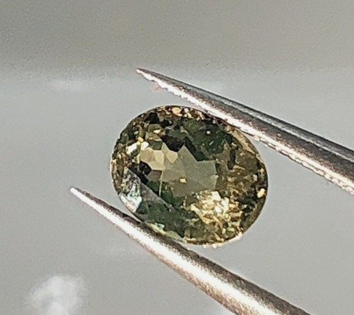 1 pcs 濃綠黃色 “花崗岩”或“鈣鋁榴石”或“來自馬利”石榴石 - 1.67 ct