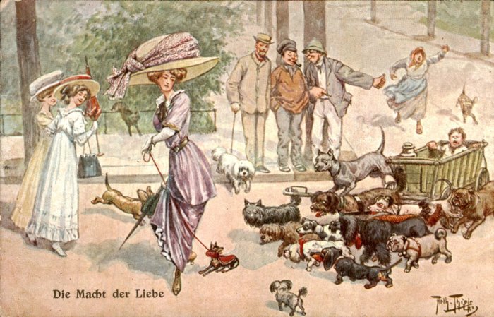 Saksa - Arthur THIELE - Rakkaus - Mies - Nainen - Sarja 443 - Postikortti (6) - 1910-1920