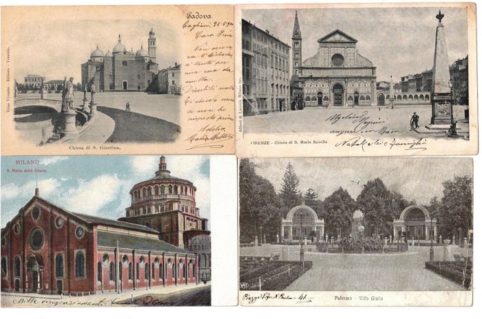 義大利 - 城市和景觀 - 明信片 (500) - 1900-1989