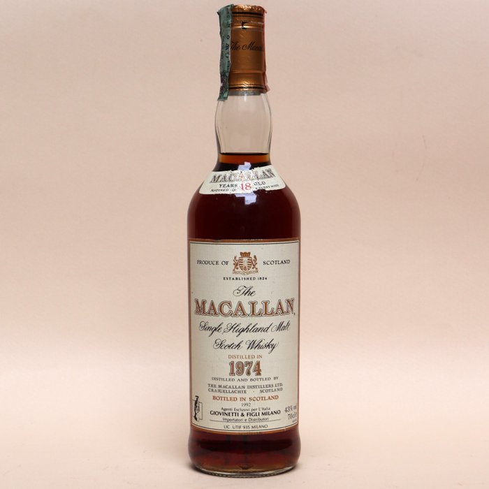 Macallan 1974 18 years old - Original bottling  - b. 1992  - 70cl