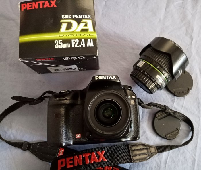 Pentax K10D + DA 18-55mm f 3,5 + SMC DA 35mm f2,5 Câmera reflex digital (DSLR)