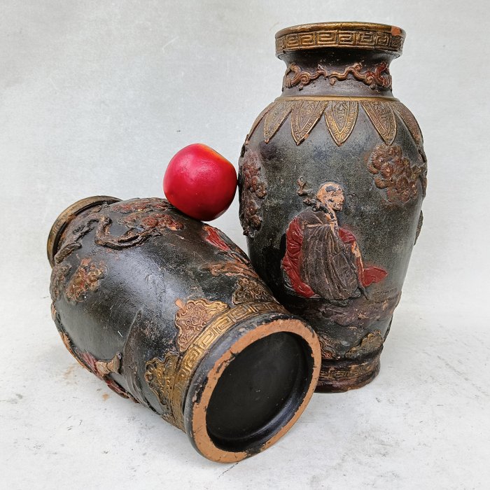 花瓶 - Terracotta - 日本 - Meiji period (1868-1912)