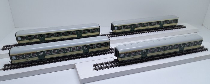 Märklin H0 - 4126/4127 - Modellino di treno (4) - 4 Carrozze; 2XA/B - 2XB - CFL