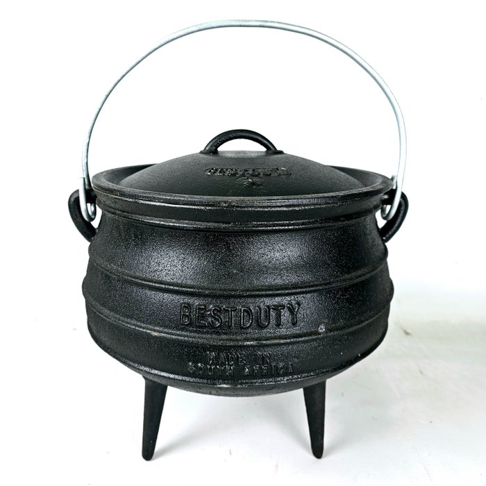 Large cast iron South African kettle with lid - 茶壶 - 铁（铸／锻）