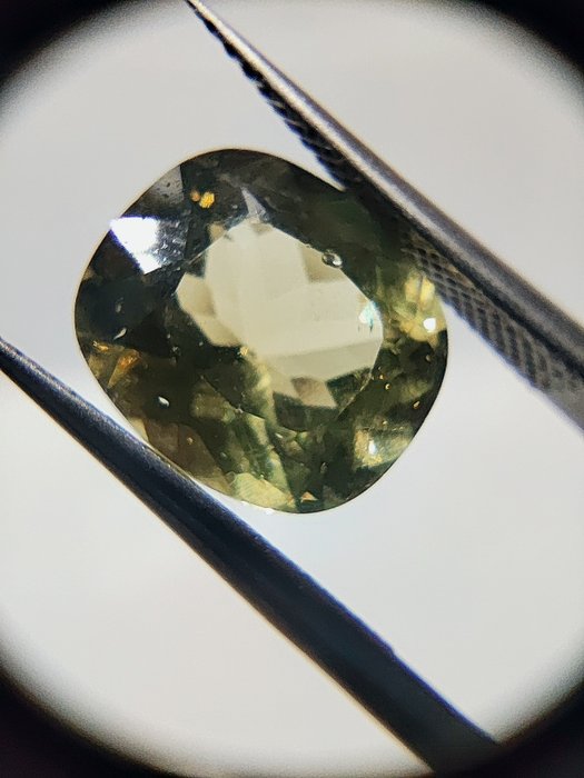 1 pcs 浓绿黄色 磷灰石 - 5.49 ct