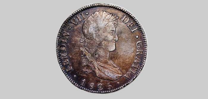 Espanha. Ferdinand VII (1808). 8 Reales 1825 Potosí JL