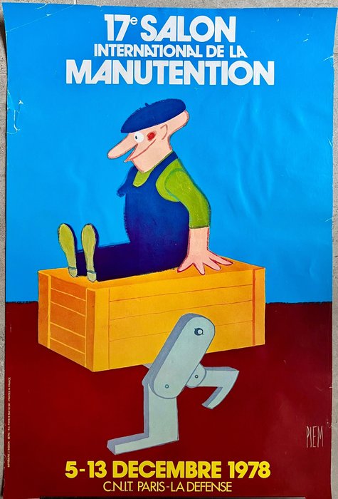 Piem - 1978 Paris Advertising poster - Exhibiton poster - Lata 70.