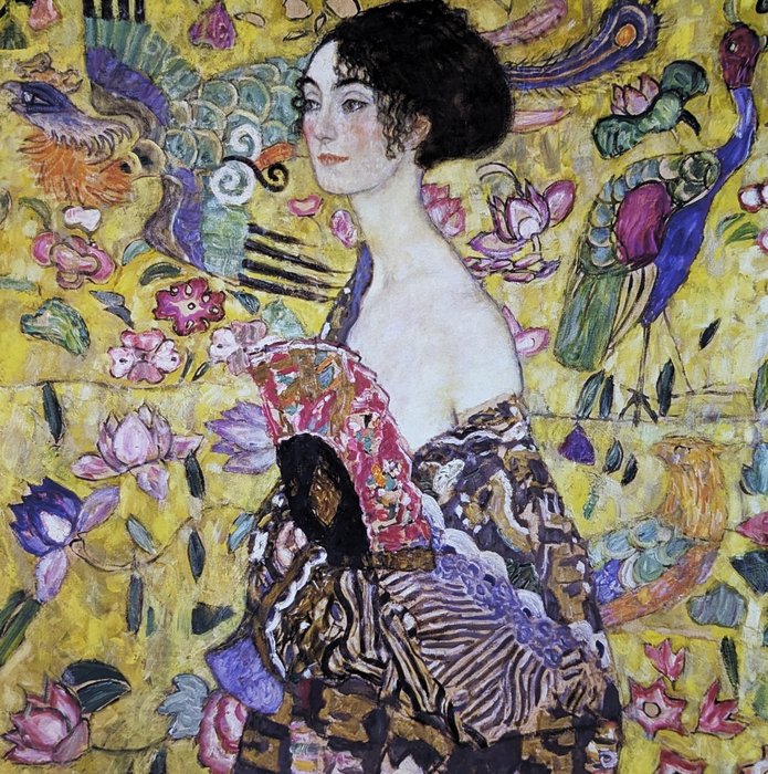 Gustav Klimt (1862-1918) - Dame mit Fächer
