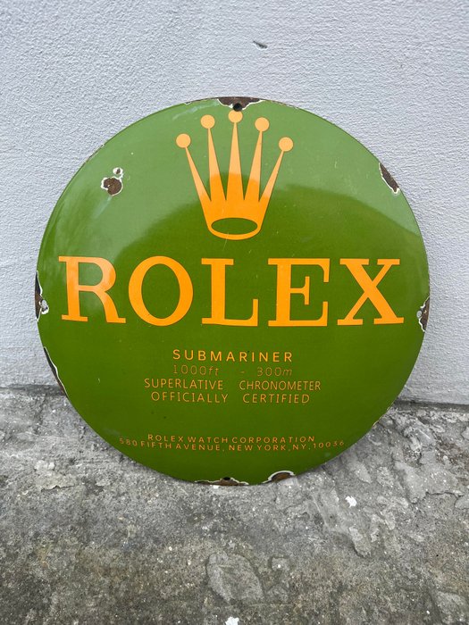 Rolex - Εμαγιέ πινακίδα (1) - Σμάλτο