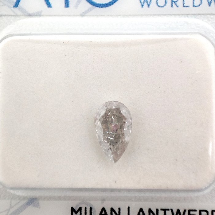 Diamant - 0.43 ct - Birne - L, Faint Gray - SI3  *NO RESERVE PRICE*