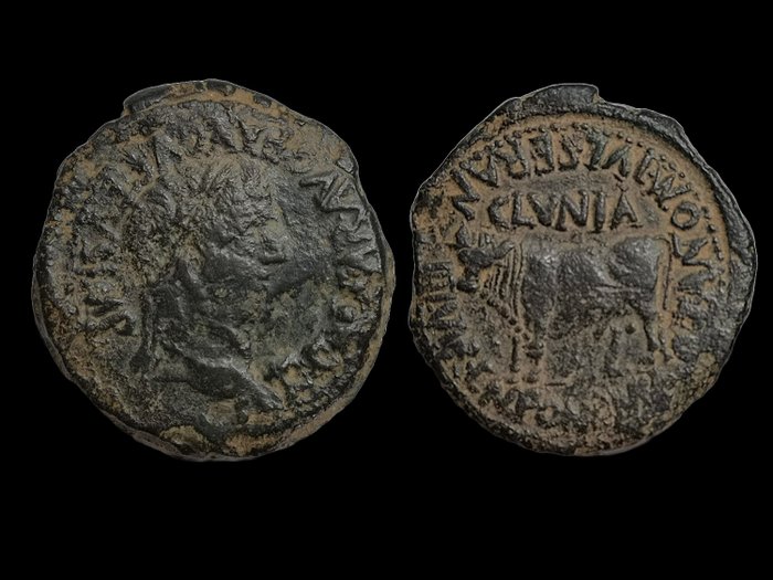 Hispania, Clunia. Tiberius (AD 14-37). As