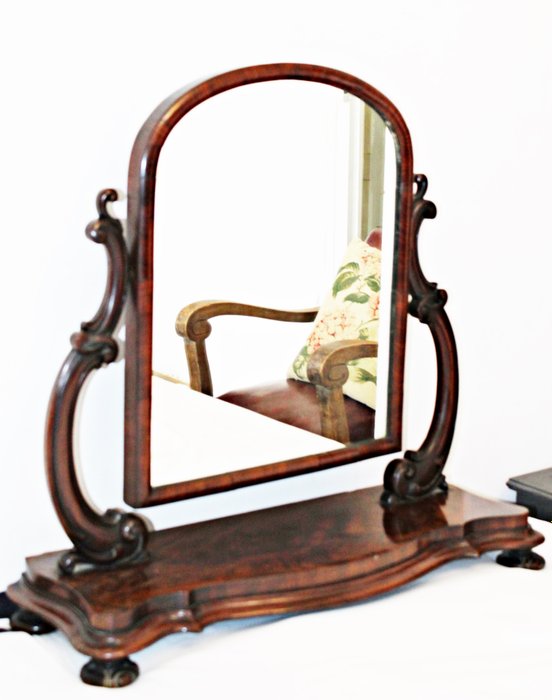 桌上鏡 (1) - XL 傾斜梳妝鏡  - 木, 桃花心木, 橡木, 花梨木