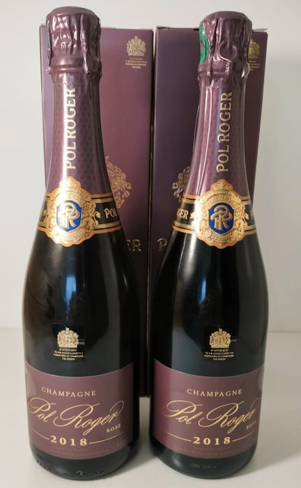 2018 Pol Roger, Vintage Rosé - 香檳 Brut - 2 瓶 (0.75L)