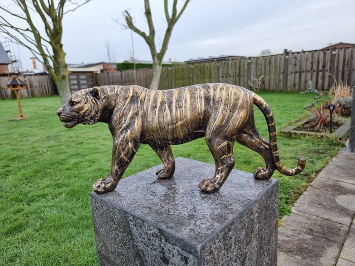 Szobor, XL Tiger Statue New - 22 cm - Gyanta