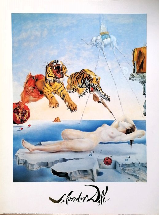 Salvador Dalí (after) - Traum, verursacht durch den Flug einer Biene um einen Granatapfel, eine Sekunde vor dem Aufwachen - Lata 40.