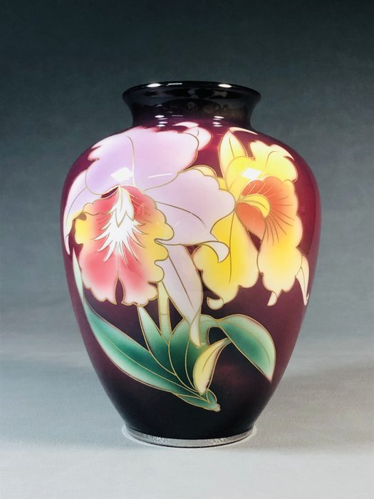 Vase - Fuji Shippo Keramik Cloisonné vase Shippou-yaki metal - Japan  (Ingen mindstepris)