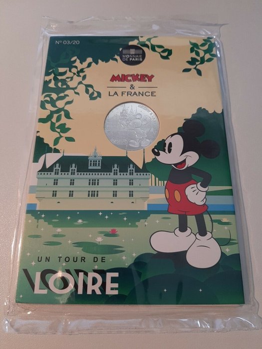 Frankreich. 10 Euro 2018 – Serie ‘Mickey und Frankreich’ – Mickey Eine Tour an der Loire- 17g  (Ohne Mindestpreis)