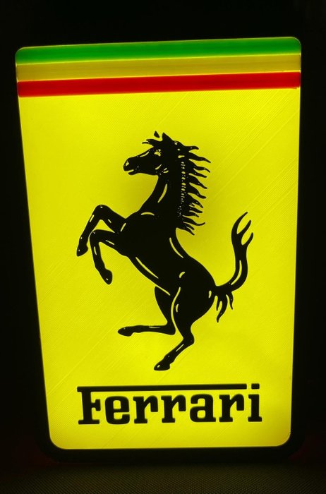 Ferrari - Beleuchtetes Schild - Plastik