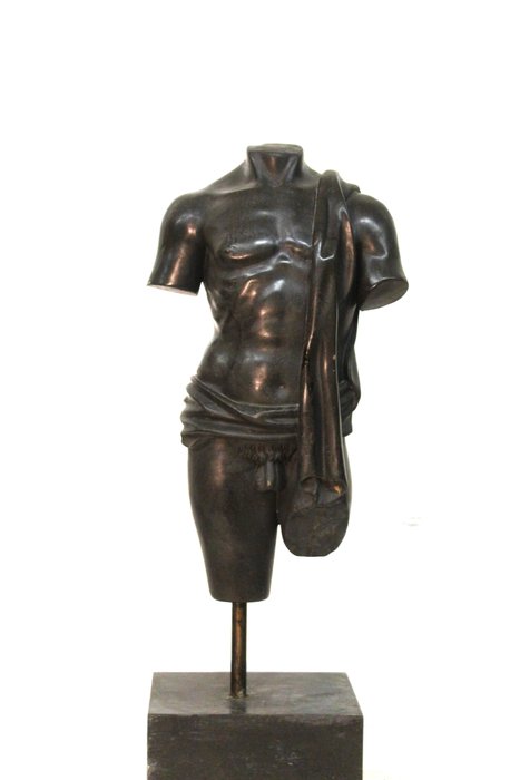 雕塑, Torso in marmo nero - 68 cm - 大理石