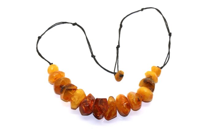 Vintage Old Antique Baltic Amber - Necklace - Necklace