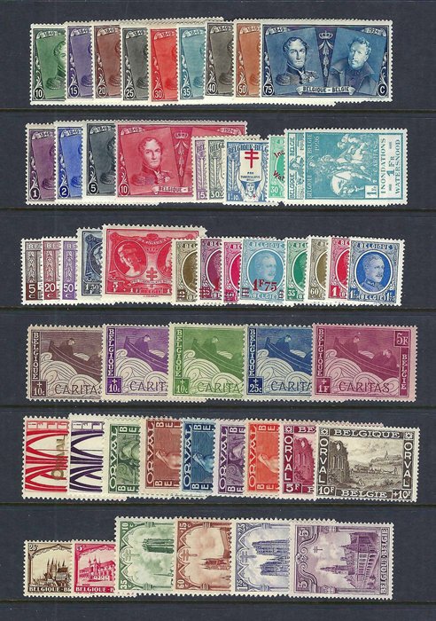 België 1925/1928 - 4 Volledige jaargangen met oa "Eerste Orval en 75ste verjaardag" - OBP/COB 221/272