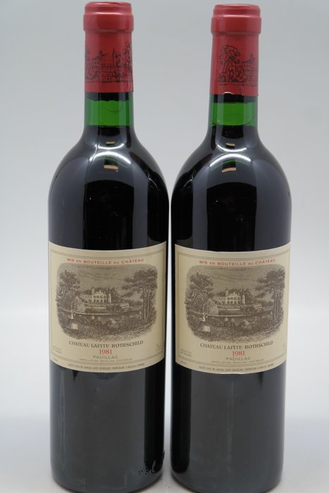 1981 Chateau Lafite Rothschild - Pauillac 1er Grand Cru Classé - 2 Flaskor (0,75L)