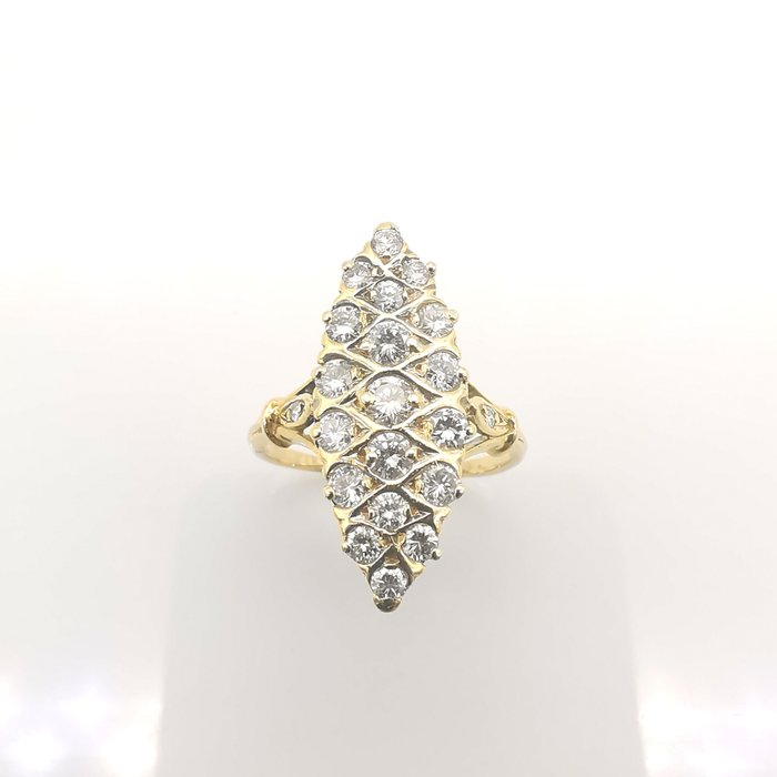 Ring Gelbgold -  1.48 tw. Diamant  (Natürlich)