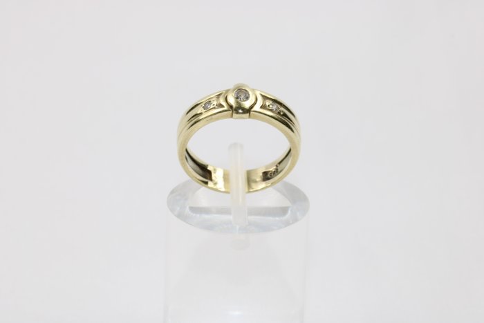 Δαχτυλίδι - 14 καράτια Κίτρινο χρυσό -  0.07 tw. Διαμάντι  (Φυσικό) - Διαμάντι 