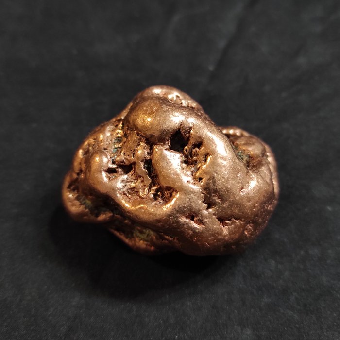 銅 掘金 - 高度: 4 cm - 闊度: 5 cm- 310 g - (1)