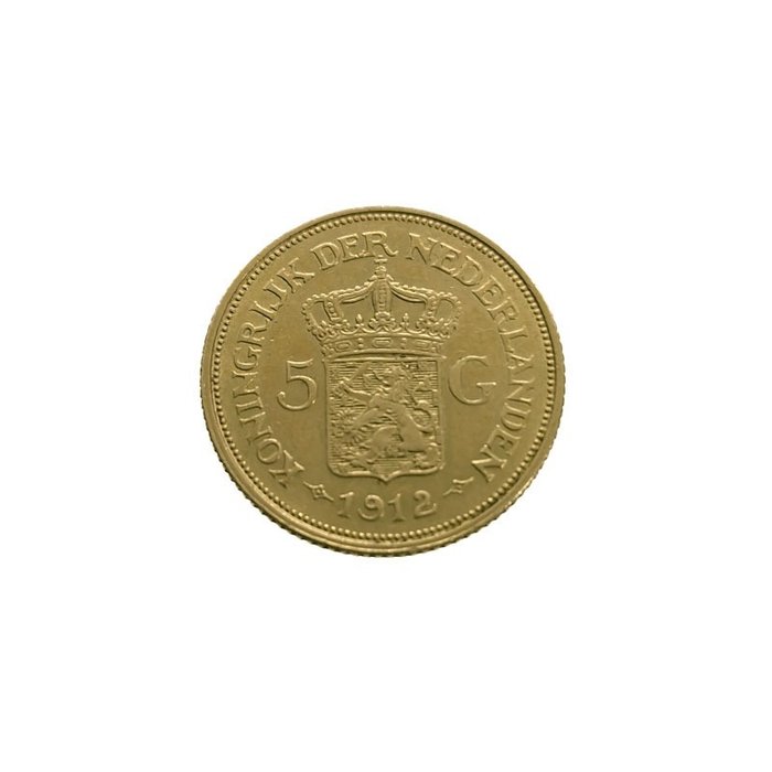 荷兰. Wilhelmina (1890-1948). 5 Gulden 1912