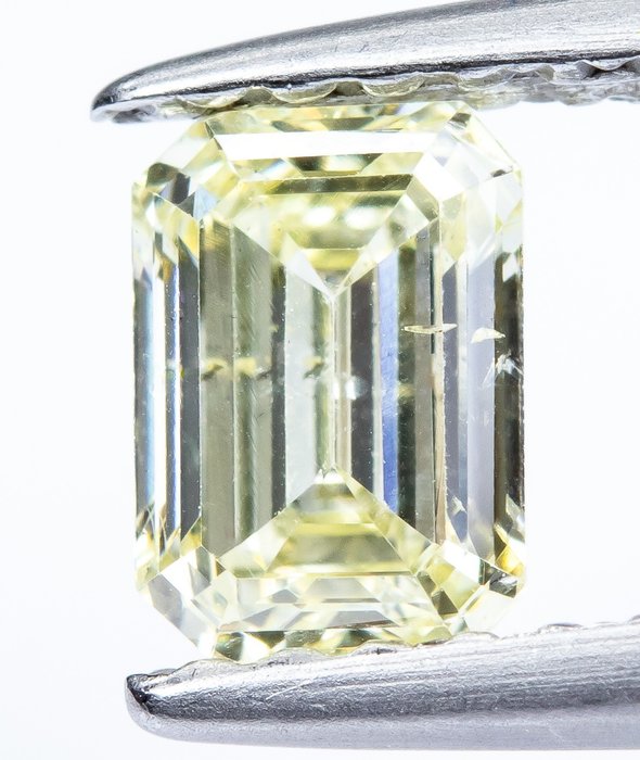 Diamond - 0.50 ct - Φυσικό φανταχτερό ανοιχτό κίτρινο - SI2 *NO RESERVE*